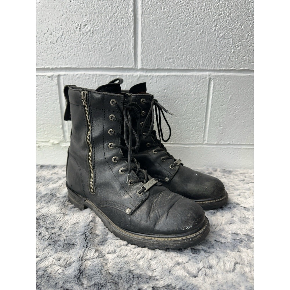 Harley Davidson Motorcycle Boot Leather Ankle Zip Up Moto Biker Work / Men’s 12